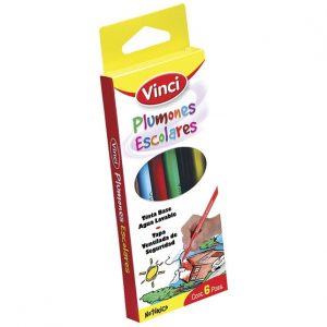 MARCADOR PARA COLOREAR DELGADO 6 PZ VINCI