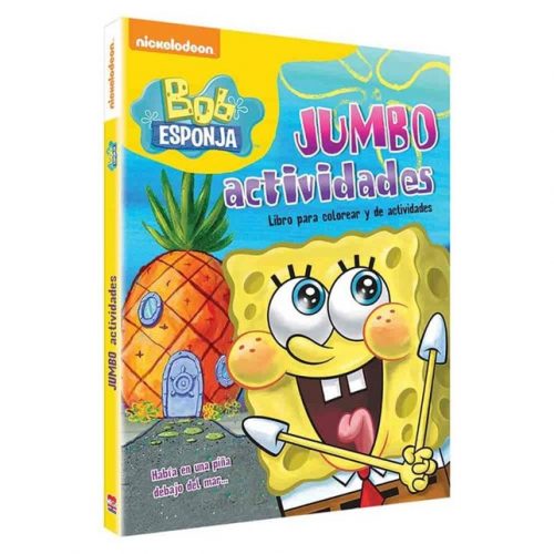 LIBRO PARA COLOREAR JUMBO BOB ESPONJA