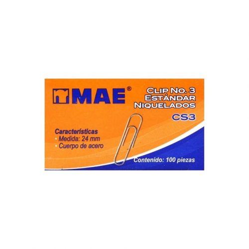 CAJA DE CLIPS REDONDO #3 100PZ