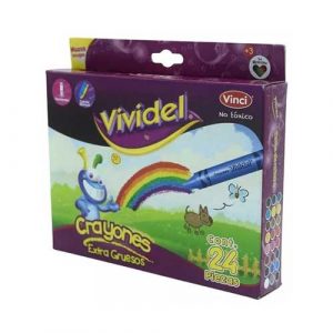 CRAYOLA VIVIDEL EXTRA GRUESOS 24PZ